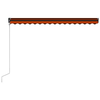 vidaXL Avtomatsko zložljiva tenda 400x300 cm oranžna in rjava