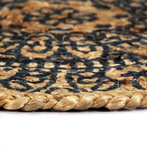 vidaXL Pogrinjki 4 kosi temno modri 38 cm okrogli iz jute