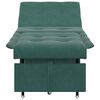 vidaXL Kavč na raztegovanje Temno zelena 67 x 194 x 38 cm Žamet