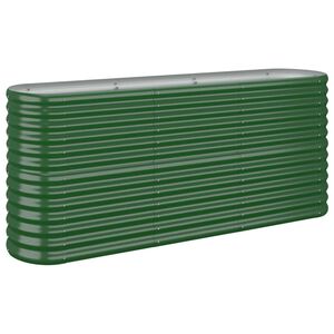 vidaXL Visoka greda iz cinkanega jekla 152x40x68 cm zelena