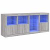 vidaXL Komoda z LED lučkami siva sonoma 164x37x67 cm
