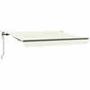vidaXL Retraktilna tenda krema 300 x 200 cm blago