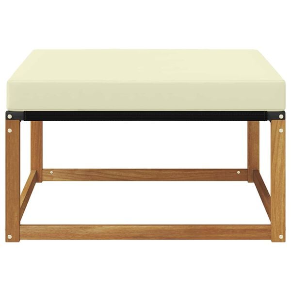 vidaXL Zunanji puf Masiven les akacije Naravna