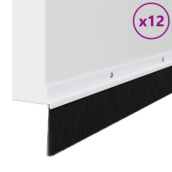 vidaXL Skrbniki za vrata z vijaki 12 pcs Bela 100 cm