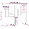 vidaXL Posteljno vzglavje belo 140,5x4x100 cm trdna borovina