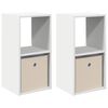 vidaXL Nočna omarica 2 kos Bela 30,5 x 27 x 59,5 cm Inženirski les