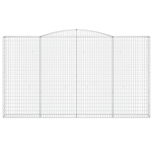 vidaXL Obokane gabion ko&scaron;are 4 kosa 400x30x220/240 cm pocinkano železo