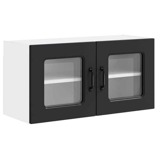 vidaXL Kuhinjski element Kalmar Črna 80 x 31 x 40 cm Konstruiran les