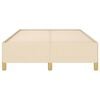 vidaXL Posteljni okvir brez vzmetnice krem 120x190 cm blago