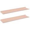 vidaXL Ležeča polica 2 kos Roza 80 x 18 x 2,5 cm Jeklo