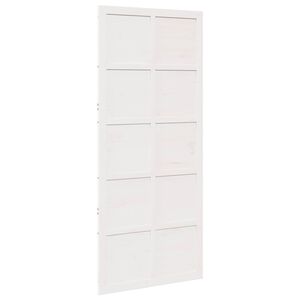 vidaXL Hlevska vrata Bela 80 x 2,5 x 208 cm Trdna borovina