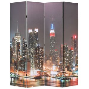 vidaXL Zložljiv paravan 160x170 cm New York ponoči