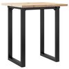 vidaXL Jedilna miza O okvir 60x60x75,5 cm trdna borovina jeklo