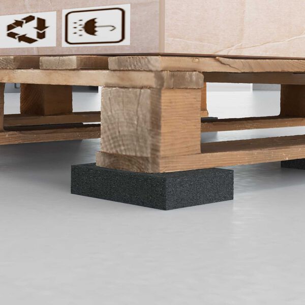 vidaXL Gumijasti podloženec Črna Guma