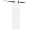 vidaXL Drsna vrata ORKDAL 83 x 232 cm Trdna borovina Bela