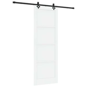 vidaXL Drsna vrata ORKDAL 83 x 232 cm Trdna borovina Bela