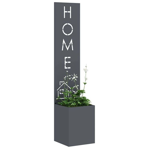 vidaXL Zaslon za zasebnost v vrtu Antracit 32 x 140 cm Mnogi jeklo