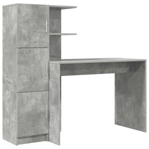 vidaXL Miza Betonsko siva 133,5 x 50 x 124 cm 2 kos