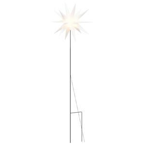 vidaXL Božična svetilka s talno konico LED zložljiva bela 57 cm