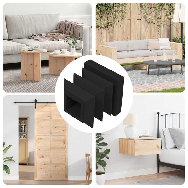 vidaXL Končne kapice 10909 pcs Črna 15 x 15 x 15 mm PP