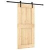 vidaXL Drsna vrata 90 x 210 cm Masiven borov les (neobdelan)