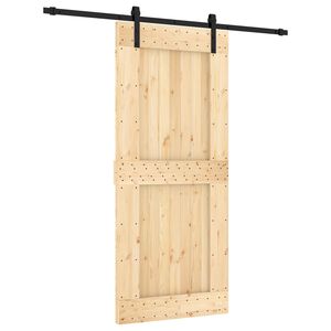 vidaXL Drsna vrata 90 x 210 cm Masiven borov les (neobdelan)