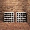 vidaXL Stojalo za vino 2 pcs Bela 56 x 25 x 56 cm Masivno borovo les