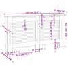 vidaXL Pokrov za radiator 152x19x81,5 cm mediapan