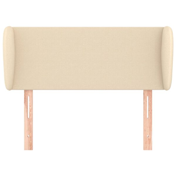 vidaXL Vzglavje z u&scaron;esi krem 103x23x78/88 cm blago