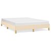 vidaXL Posteljni okvir brez vzmetnice krem 140x190 cm blago