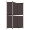vidaXL Paravan 3-delni rjav 150x220 cm blago