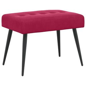 vidaXL Klop s gumbnim oblazinjenjem Vinorodna rdeča 60 x 40 x 45 cm