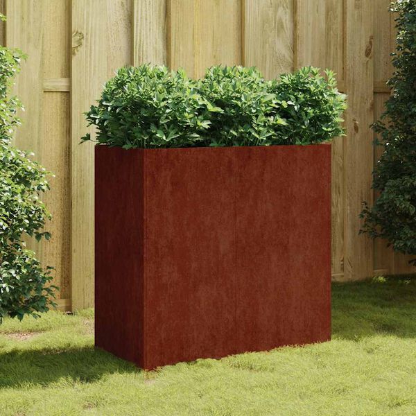 vidaXL Cvetlično korito 80x40x80 cm corten jeklo