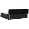 vidaXL Postelja s shranjevanjem z vzmetnico Črna 200 x 200 cm Žamet