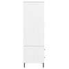 vidaXL Garderobna omara bela 90x55x172,5 cm trden les OSLO