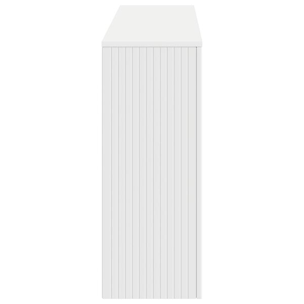 vidaXL Konzolna miza Črtasto Bela 155 x 29 x 74 cm Konstruirano leseno