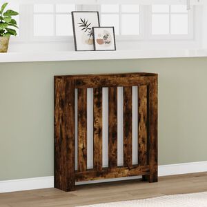vidaXL Pokrov za radiator dimljen hrast 78x20x82 cm inženirski les