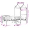 vidaXL Dnevna postelja s streho 90x200 cm trdna borovina