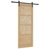 vidaXL Drsna vrata Naravna 83 x 211 cm Trdna borovina
