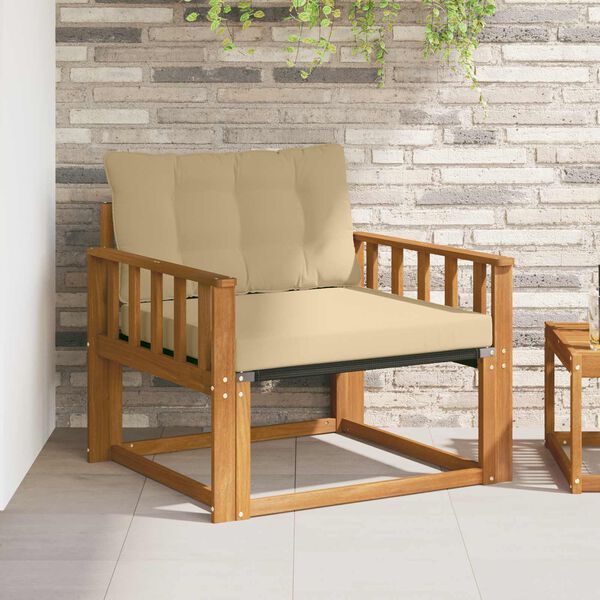 vidaXL Zunanja garnitura za sedenje Masivno akacijevo les in Textilene