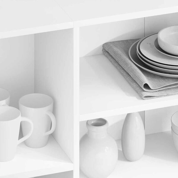 vidaXL Komoda bela 120x30x75 cm iverna plo&scaron;ča