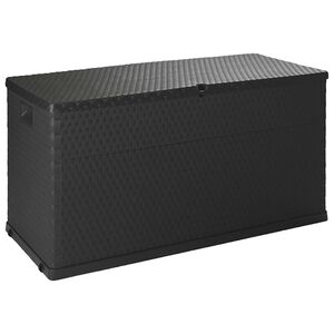 vidaXL Vrtna &scaron;katla za shranjevanje antracit 120x56x63 cm PP ratan