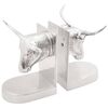 vidaXL Knjižna opora 2 kos srebrna 21,5 x 15,5 x 20 cm Aluminij