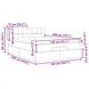 vidaXL Otomanski posteljni okvir z vzmetnico siv 140x200 cm blago