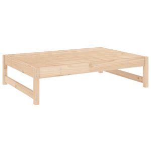 vidaXL Vrtni stolček za noge 120x80 cm trdna borovina