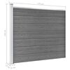 vidaXL Komplet ograjnih panelov WPC 526x146 cm siv