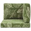 vidaXL Zunanja blazina za kavč 3 pcs Listnati dizajn Poliester