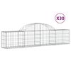 vidaXL Obokane gabion košare 30 kosov 200x30x40/60 cm pocinkano železo