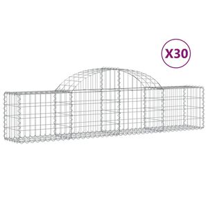 vidaXL Obokane gabion ko&scaron;are 30 kosov 200x30x40/60 cm pocinkano železo
