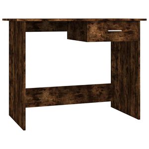 vidaXL Pisalna miza dimljeni hrast 100x50x76 cm inženirski les